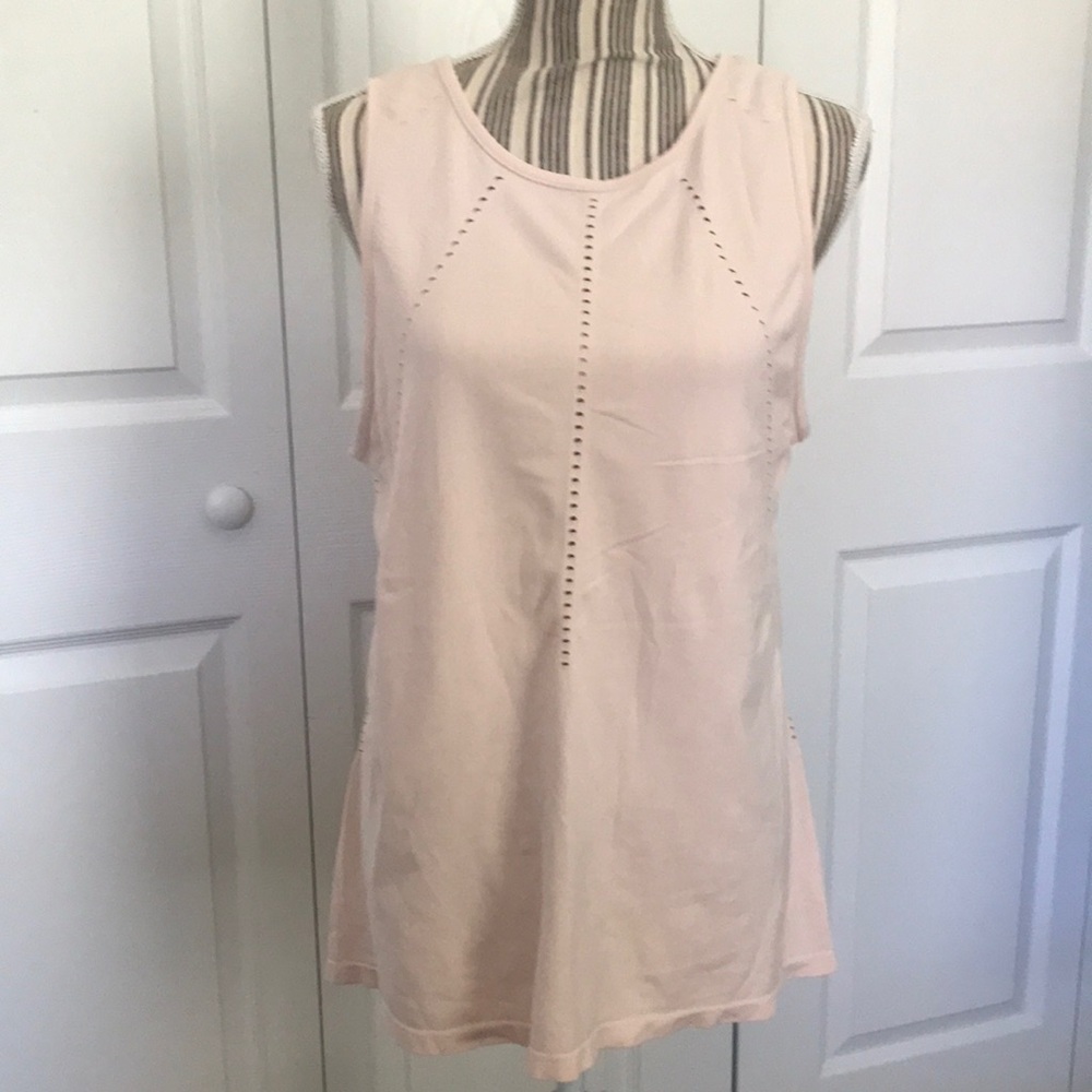 Athleta Flowy Pale Pink Workout Tank size Large